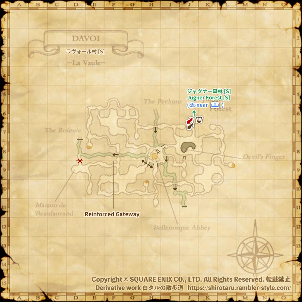 FF11 地図 ラヴォール村 [S]
